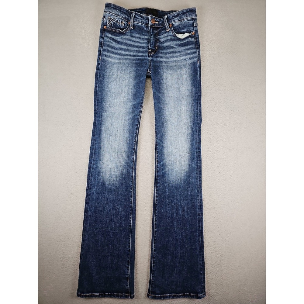 BUCKLE BLACK Bootcut Jeans Fit No 53 Women's 28x35 Faded Dark Wash Stretch Denim